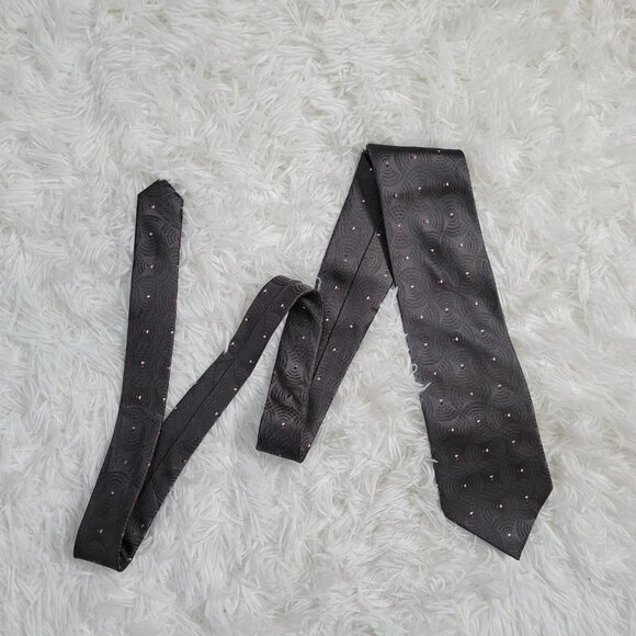 Calvin Klein Gray 100% Silk Tie - Picture 7 of 7